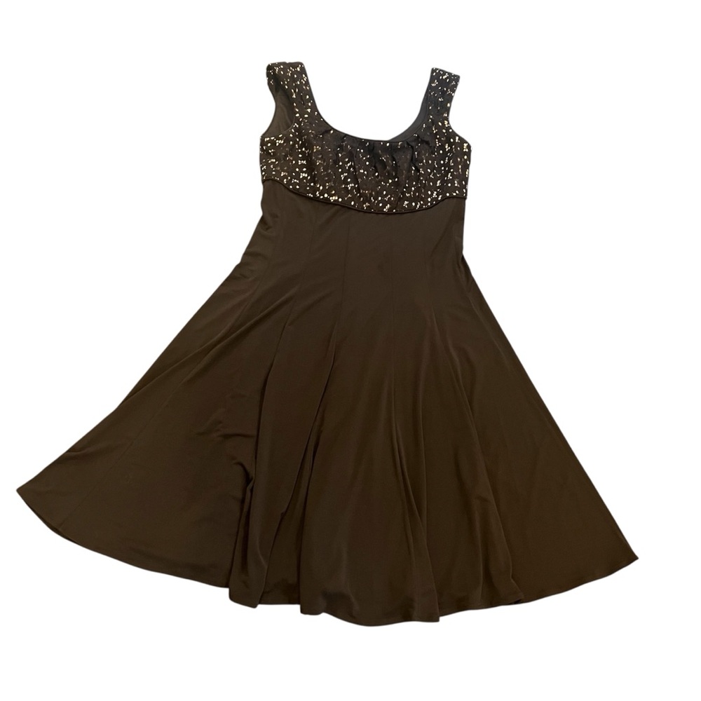 Maggy London Black Dress with Lace Bodice